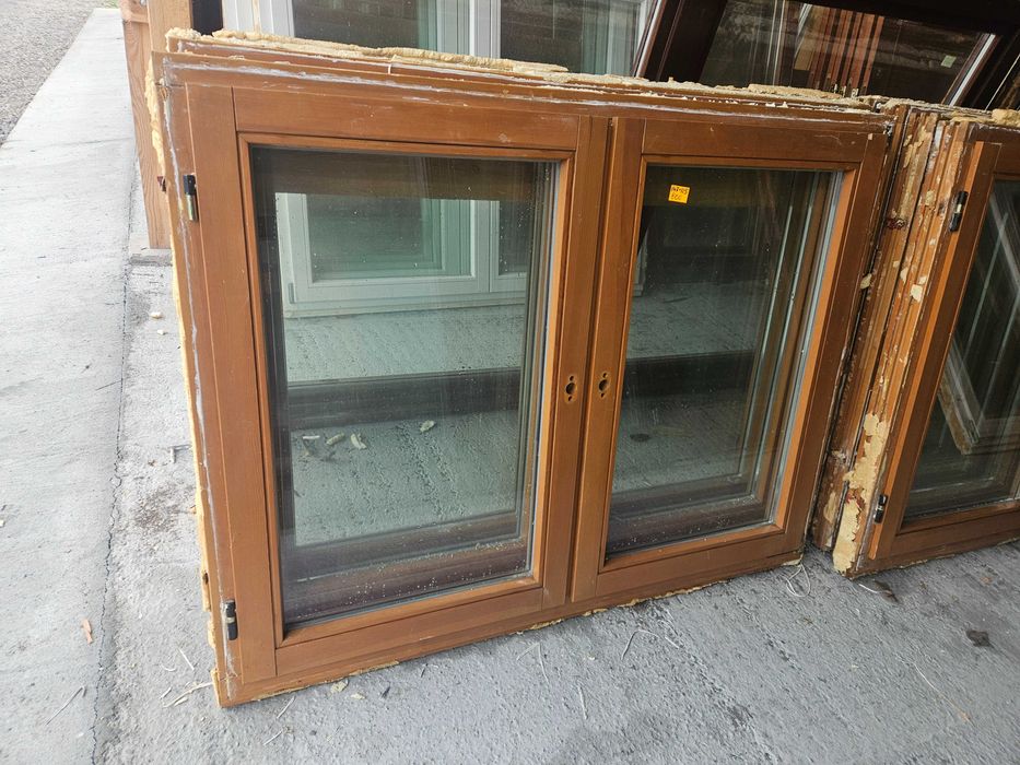 OKNA Drewniane Sosnowe Dwuskrzydłowe 147x115cm 8 sztuk okno