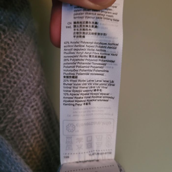 Nowy sweter kardigan z wełna i alpaką Esprit