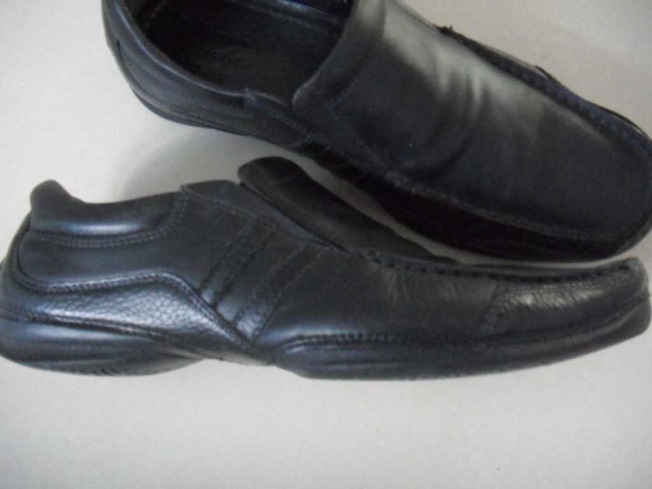 Buty mokasyny skórzane czarne  firmy Wojas , 41 , 26cm