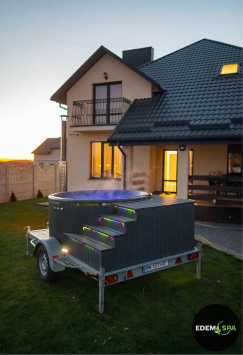 Чан на дровах! Виробник! Спа купель! Купіль з джакузі! Баня офуро!