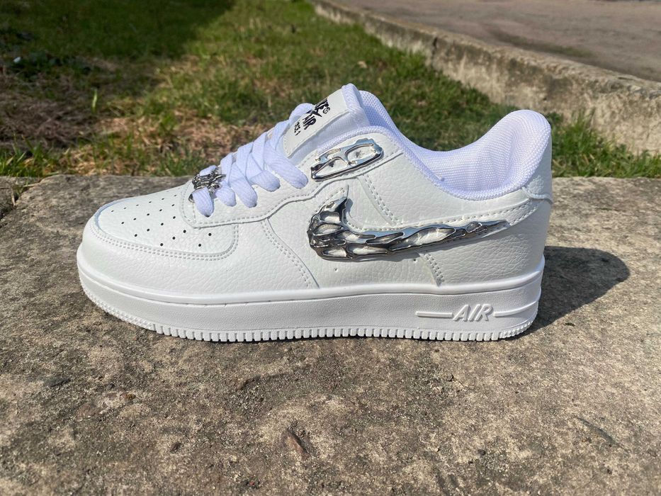 Кросівки Nike Air Force 1 Low Molten Metal Silver White , найк молтен , найк Аір Форси чоловічі/жіночі
