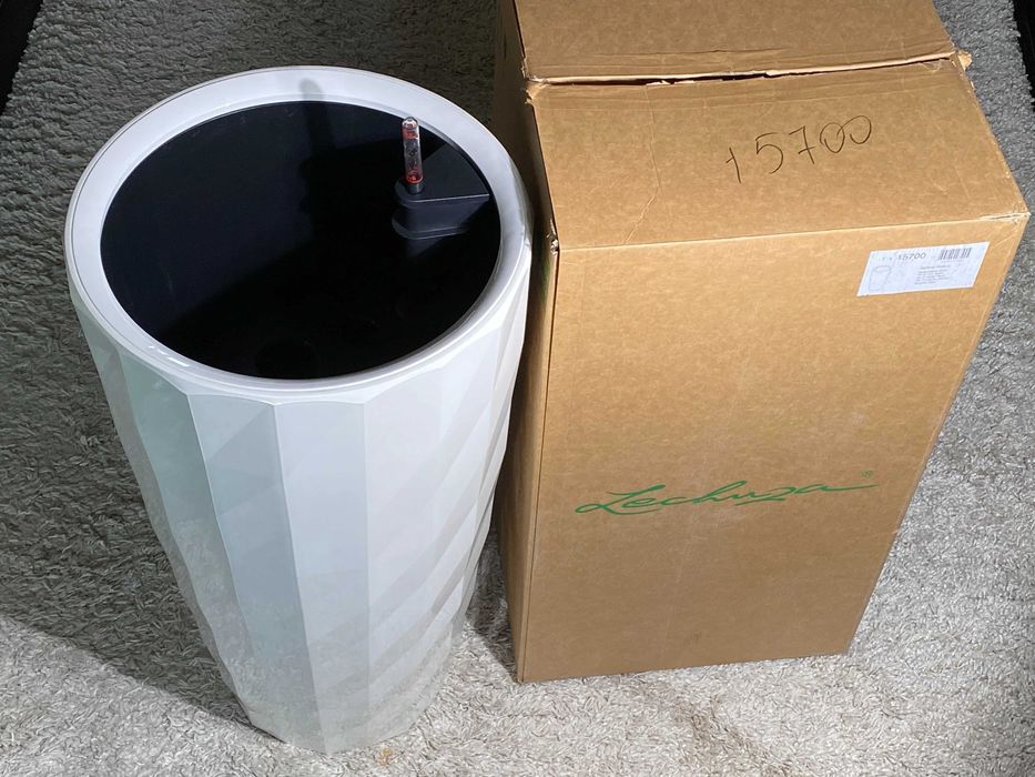 Вазон Lechuza Diamante Premium 40 Білий, блиск