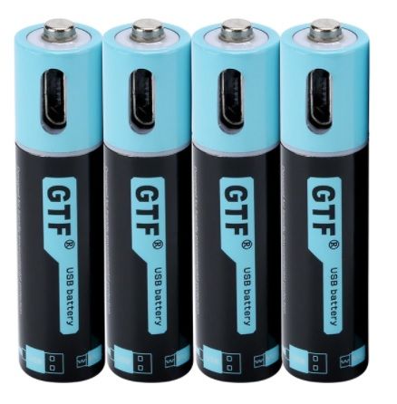 Bateria Pilha AA OU AAA recarregavel USB 1.5V 2250mwh comando NOVO