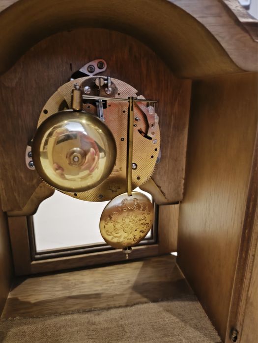 Zegar kominkowy Hermle zegarek kapliczka drewniany!