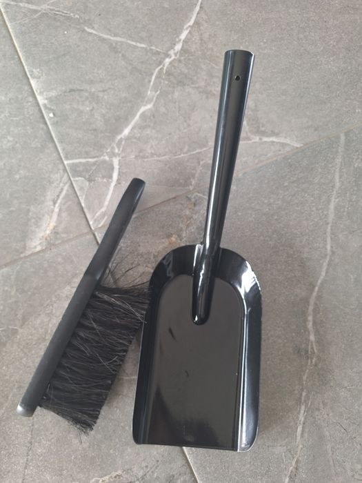 Relaxdays Zestaw do zamiatania, mały, 41 cm, trwała stal, zmiotka