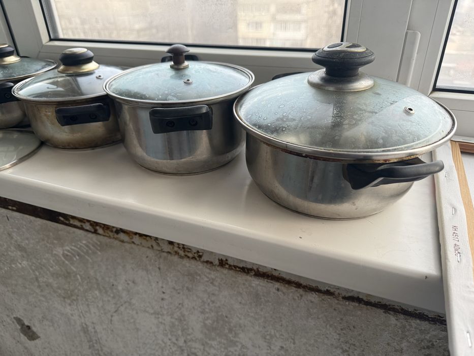 Набор кастрюль 7 кастрюль и 9 крышек