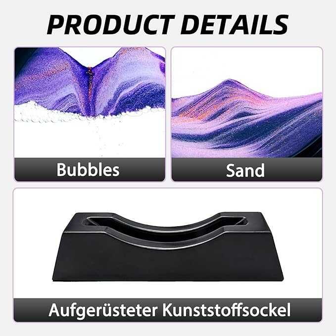 Obraz piaskowy 3D – ruchomy pejzaż z piaskiem, dekoracja relaksacyjna