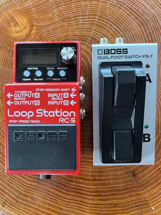 Boss RC-5 + Boss FS-7, automat perkusyjny looper + footswitch