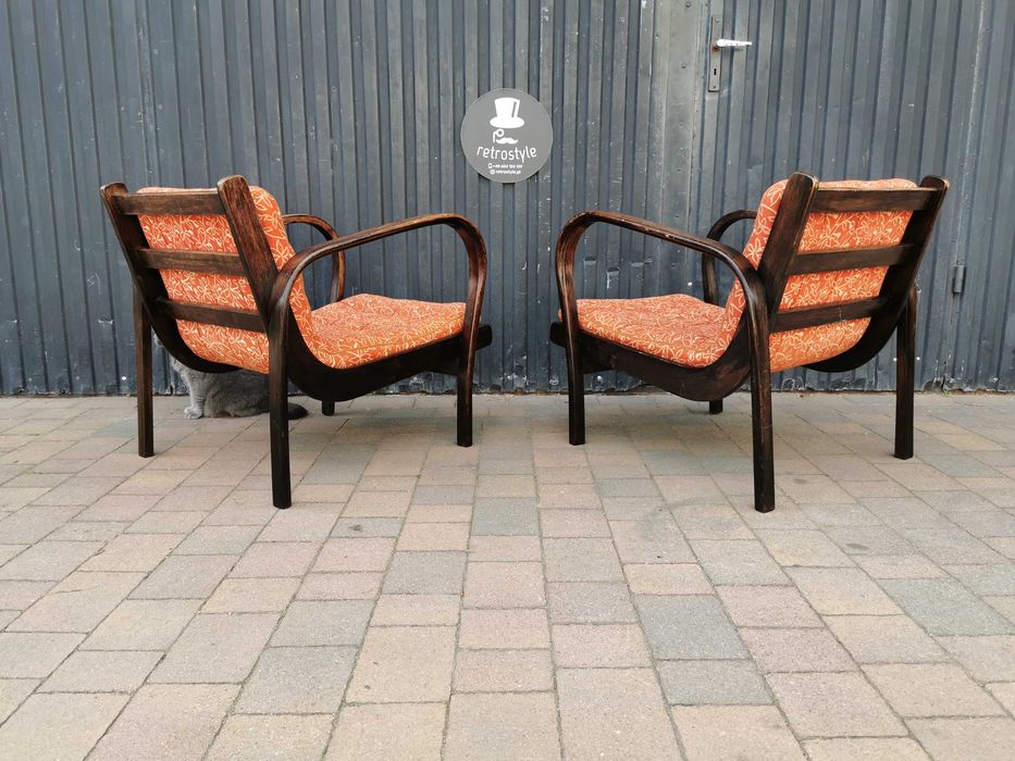 Fotel Art Deco Kropáček & Koželka, Czechosłowacja, lata 40.–60., retro design