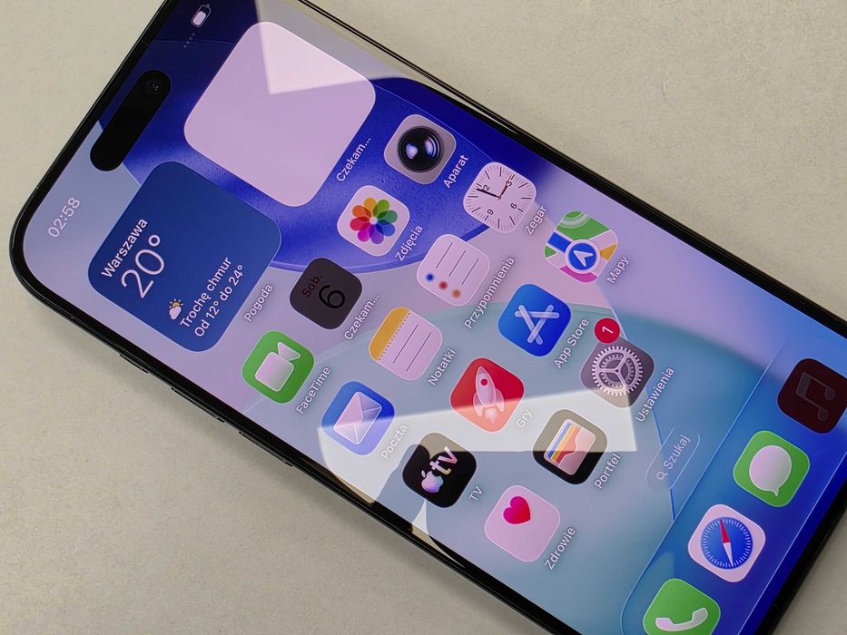 iPhone 15 PRO 128GB Dual SIM (SIM + eSIM)/ Titanium Black/ BAT 87%/ Grade B+ / + ładowarka/ GW 12 MSC