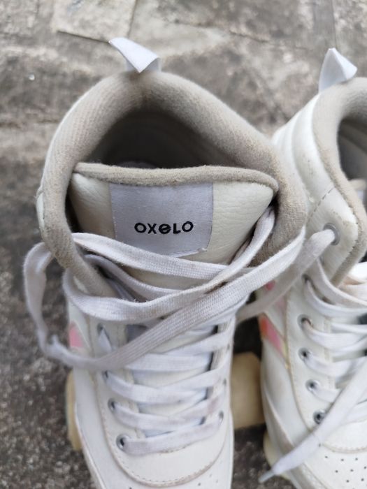 Patins brancos da oxelo-n.35