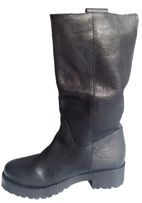Nº 37 Bota Cano Alto Em Pele Nova Exportação Made In Portugal