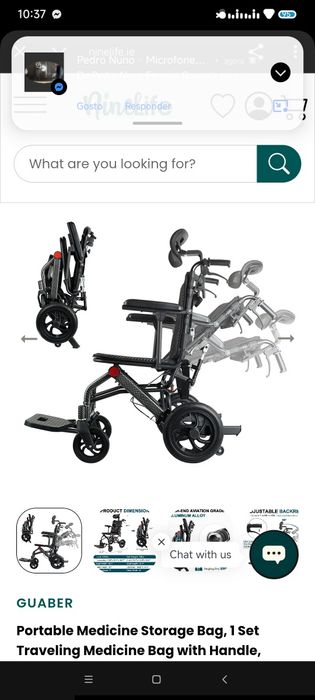 Cadeira de rodas reclinável Nova! Oportunidade para quem precisa