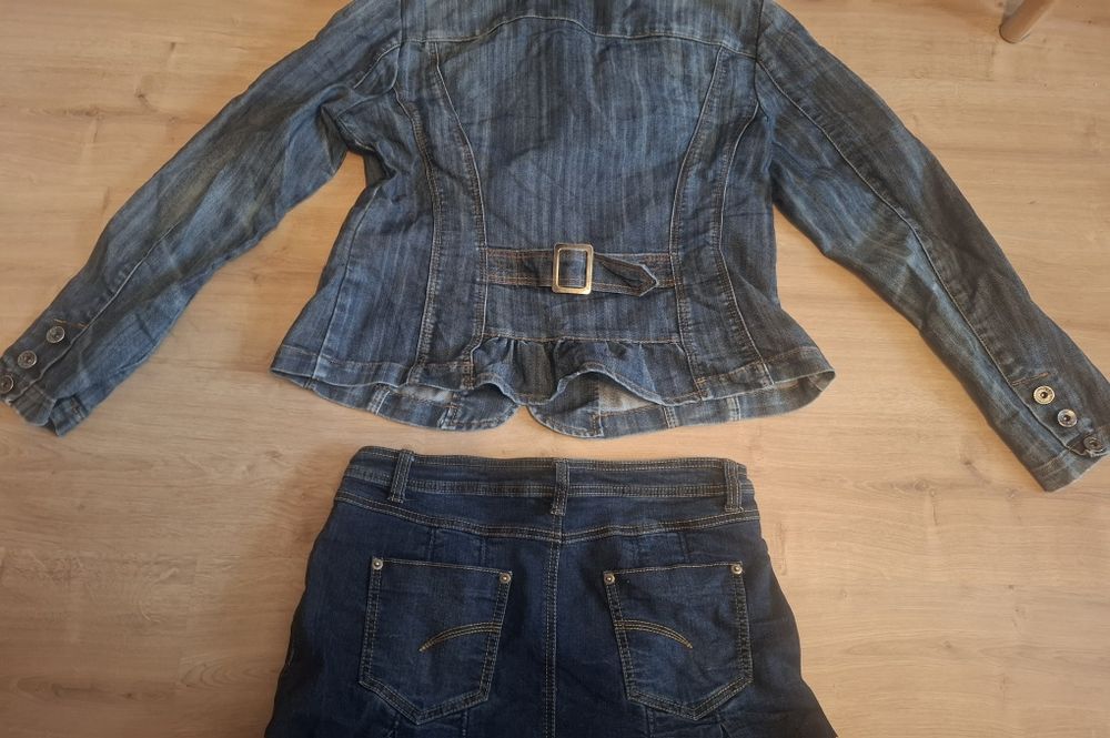 Zestaw damski jeansowy L