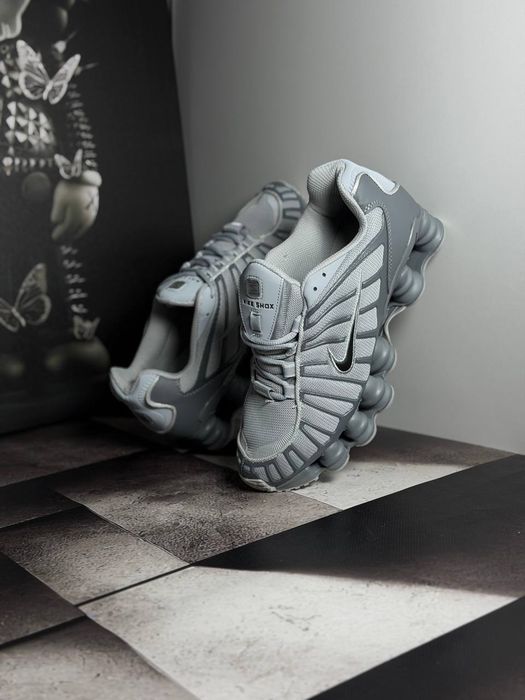 Кросівки Nike Shox TL All Grey premium | Кроссовки Найк чоловічі жіночі