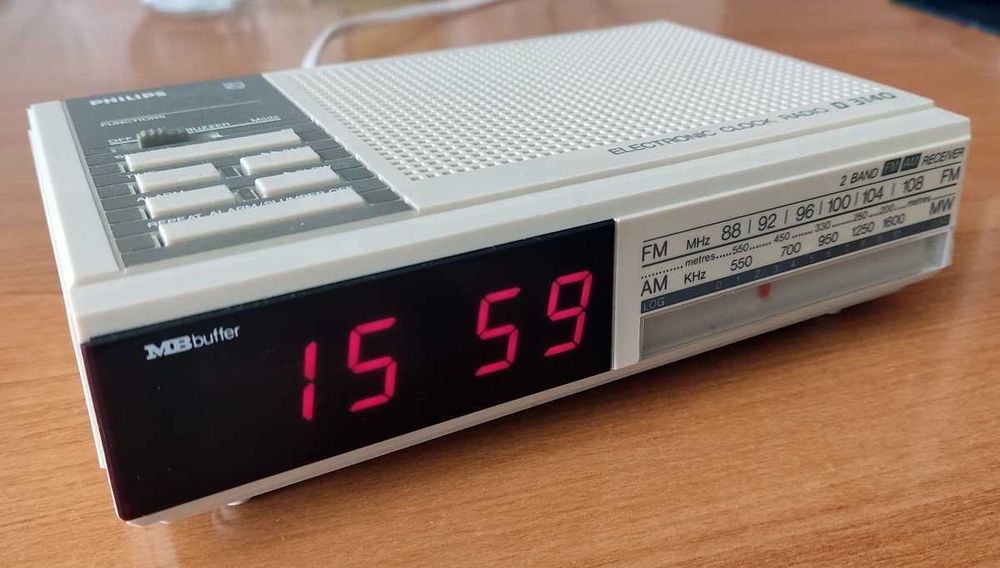 Radio budzik PHILIPS D3140 klasyk 1980 rok super stan OKAZJA!