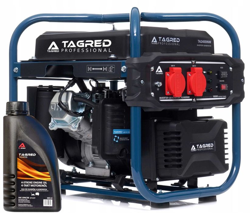 Agregat prądotwórczy Inwertorowy Mocny Miedziane AVR 2000W + olej