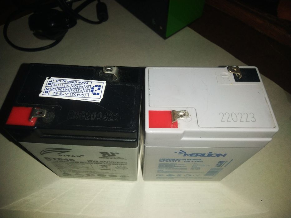 Комплект UPS ИБП на =12V или =9V и два аккумулятора 6V 4.5Ah