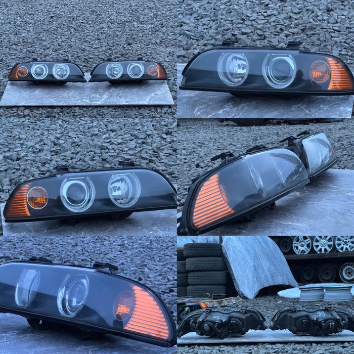 BMW E39 Фари Рестайлінг Оптика Оранджеві Ксенон Hella e39 фари Шрот 5