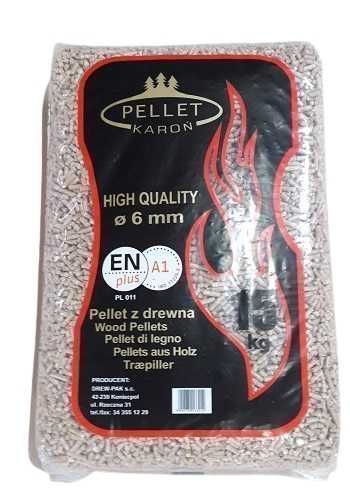 Pellet sosnowy KAROŃ workowany ENplus A1 certyfikowany