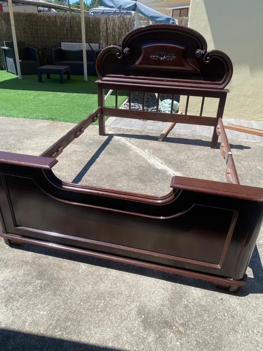 Cama casal madeira maciça