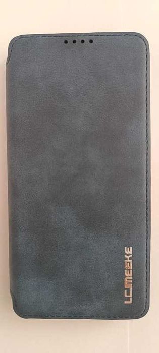 Etui ze skory ze skóry ekologicznej do Huawei P40 granatowy