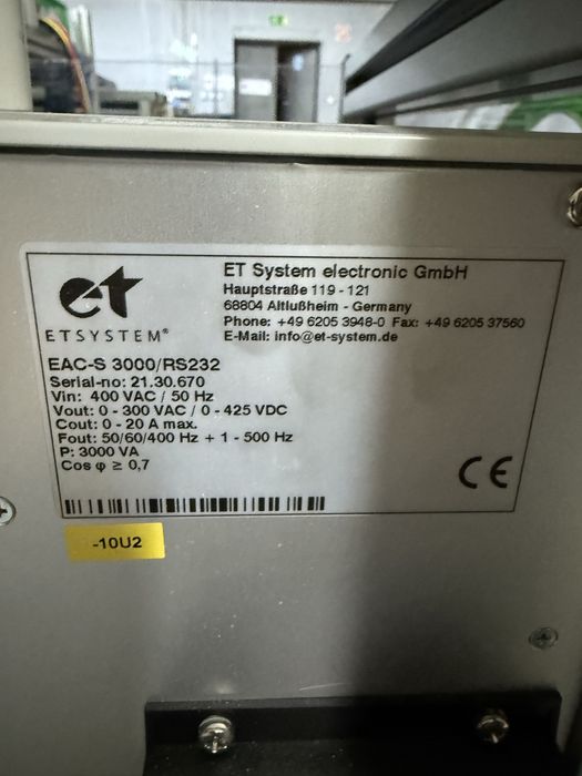 ET System EAC-S 3000 RS232 stanowisko testowe Siemens S7 2021