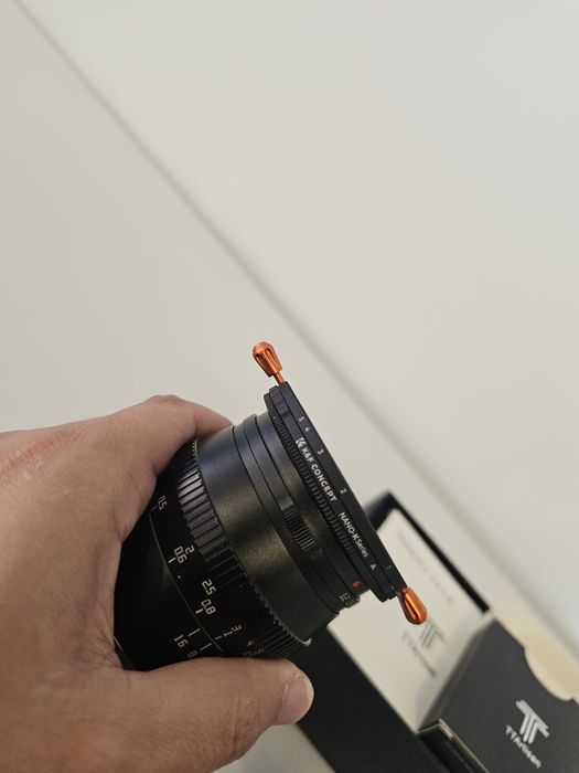 TtArtisan 50mm f1.2 mais filtro kf cpl nd