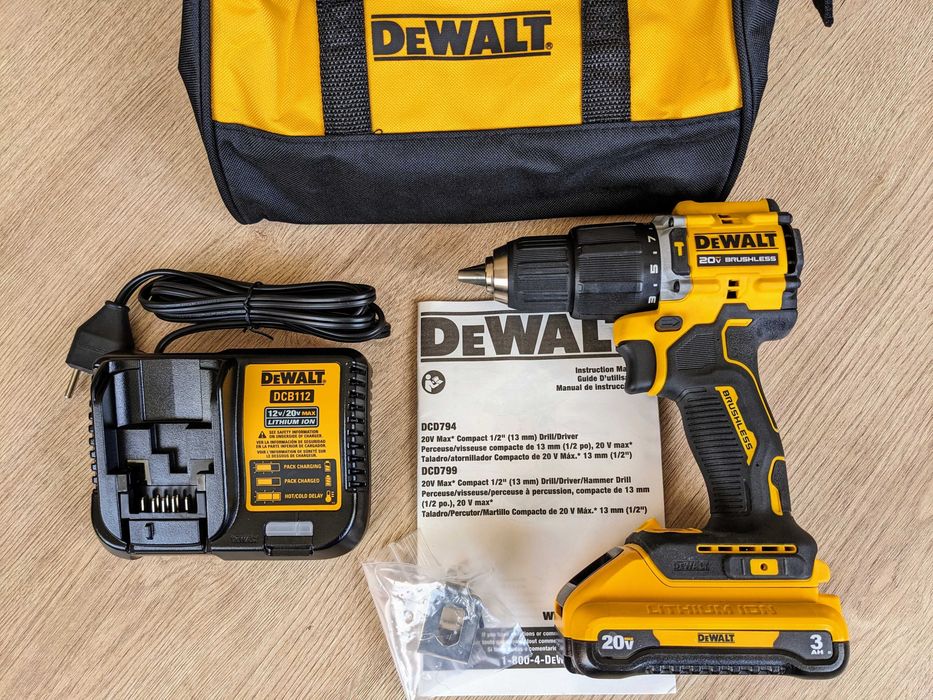 DeWALT DCD799L1 20V безщітковий ударний шуруповерт ATOMIC