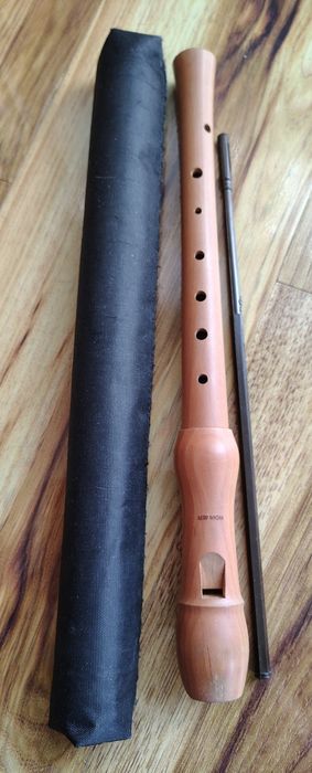 Flet prosty drewniany Hohner dwuczęściowy pokrowiec wycior