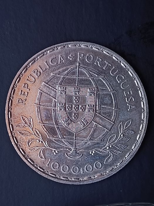 Moeda de 1000 Escudos Camões 1980 Prata 925 Portuguesa