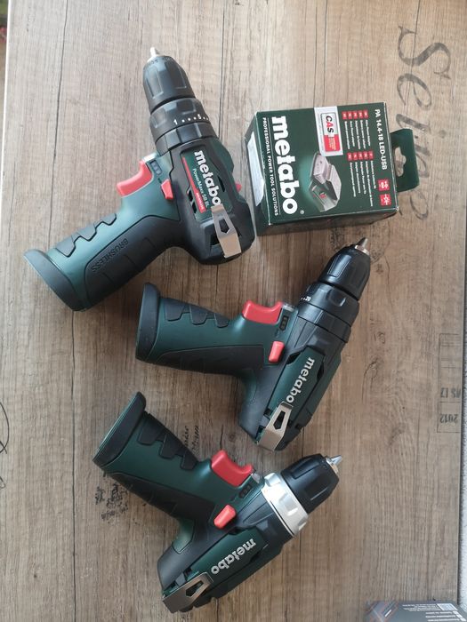 Шуруповерт метабо оригинал батарея, тушка,кейсы.
