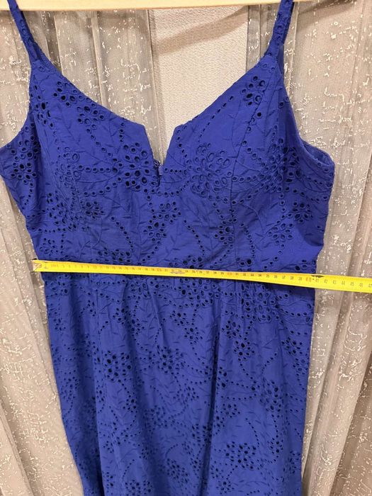 Сукня GUESS нарядна мереживна бавовняна асиметрична синя, розмір L-XL