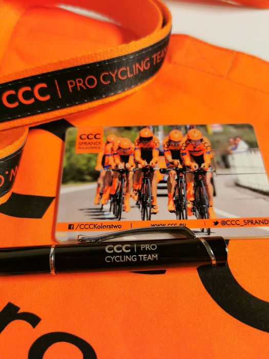 Pendrive, smycz, długopis, CCC Cycling Team zestaw kolekcjonerski