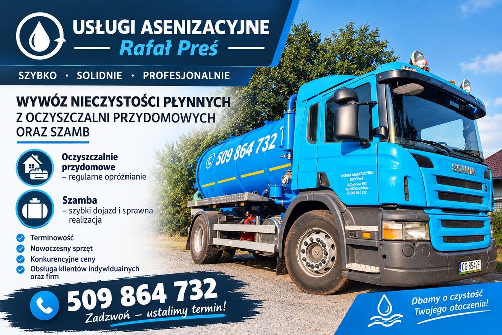 Usługi asenizacyjne, wywóz szamba