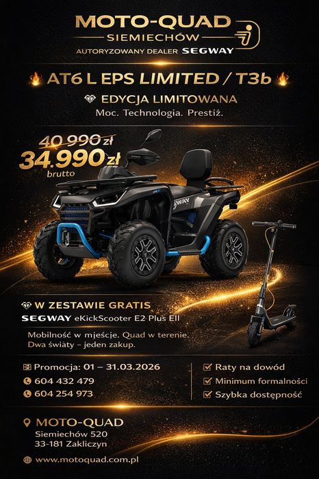 Segway AT6 ABS Limited Raty na dowód