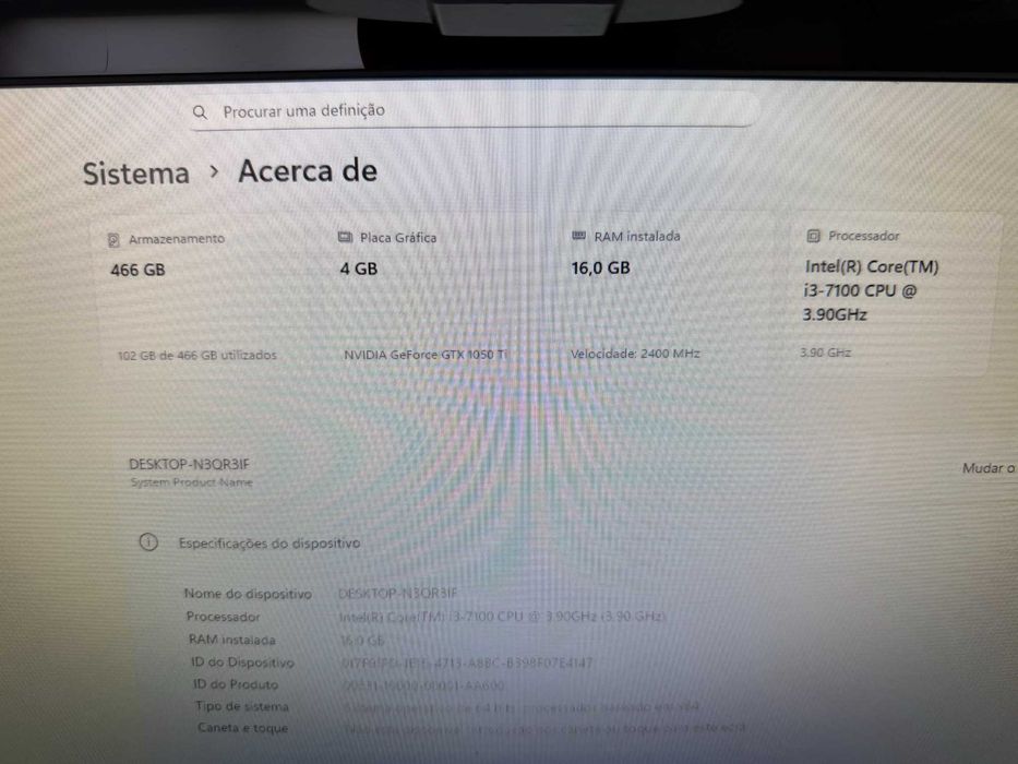 PC Gaming completo - Geforce 1050TI - 16gb Ram - 512 gb SSD - i3