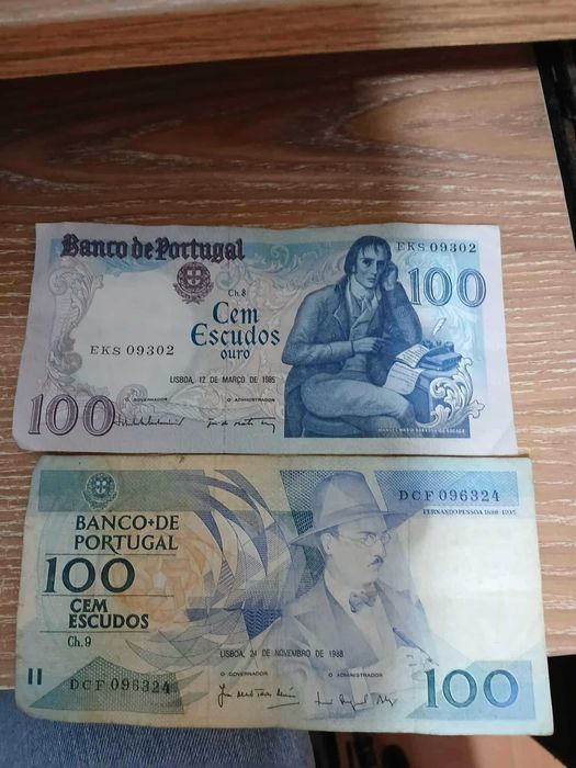 Notas de escudos, dinheiro