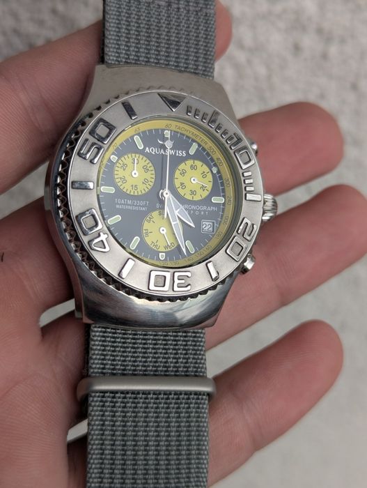 Годинник AquaSwiss Chronograph швейцарський чоловічий