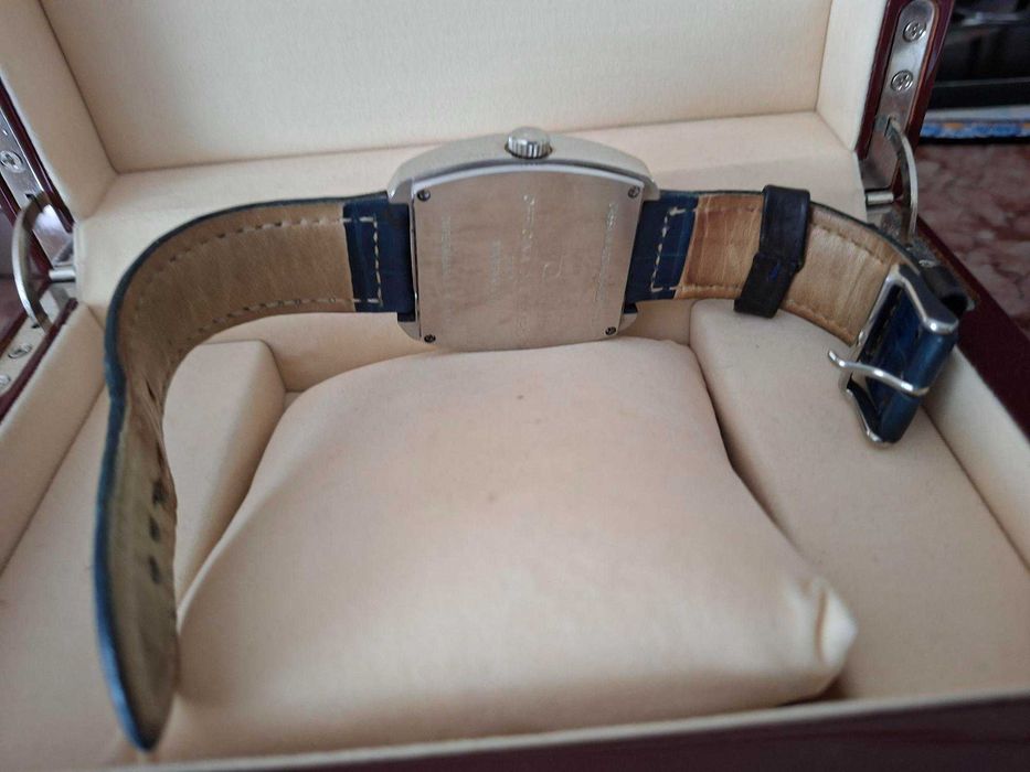 Relógio pulso oficina Tempo _Marrakech, pulseira pele azul, como novo