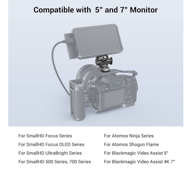 SMALLRIG Regulowany Uchwyt Monitora Kamery w Stylu dla ARRI