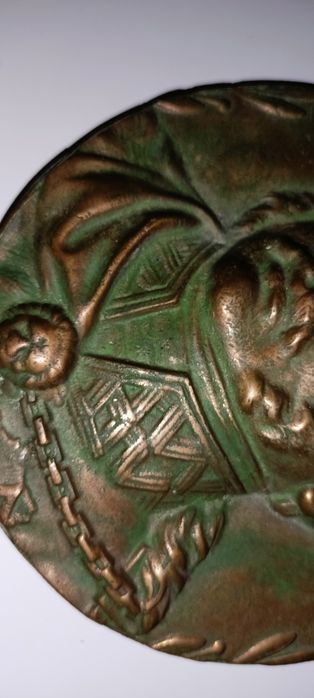Medal, plakietka, ryngraf, obraz Ks. Józef Poniatowski z mosiądzu