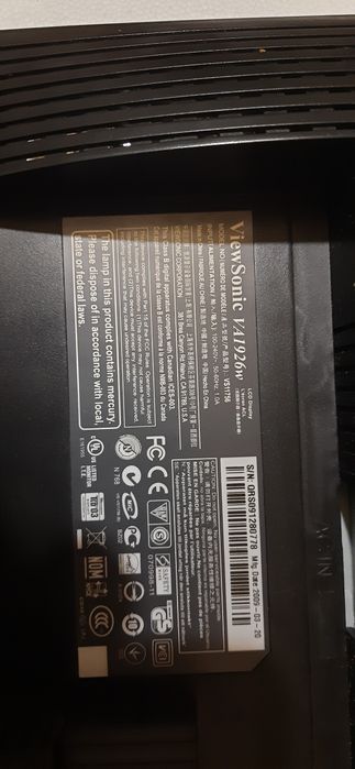 Продам широко форматний монітор Viewsonic 19"    VA 1926w