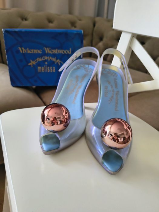 Vivienne Westwood r 38 niebieskie szpilki z kulką melissa
