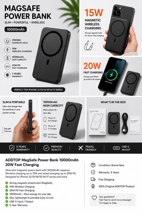 PowerBank 10000mAh 20W MagSafe
