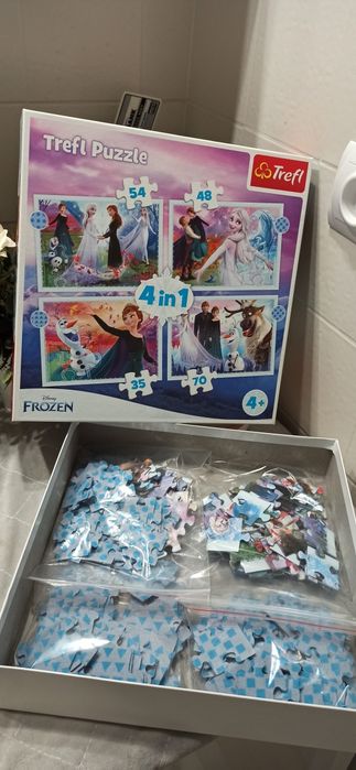 Puzzle Trefl Disney Frozen 4+ Elza i Anna 4 w 1