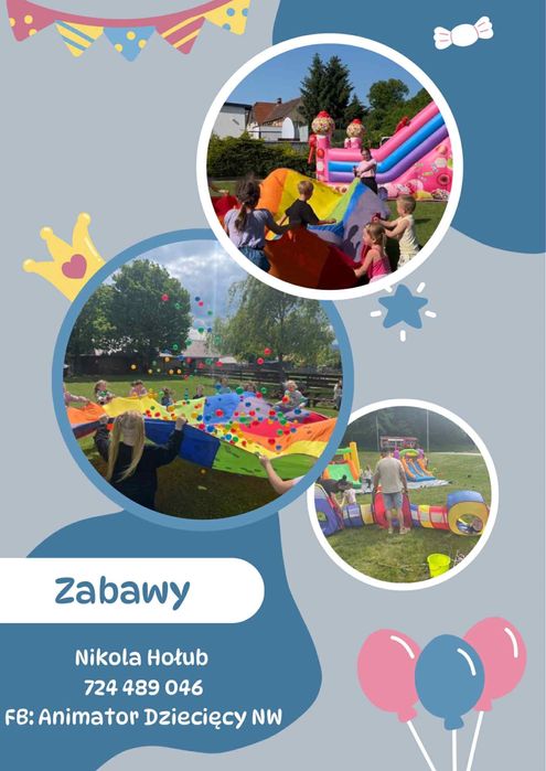 Animator dla dzieci, animacje wesele urodziny andrzejki zabawa Mikołaj