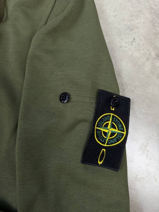 ‼️ ЗНИЖКА ‼️ Зіп-худі Stone Island Хакі, Зипка Stone Island, чоловіча зіп худі, зипка Stone Island зелена