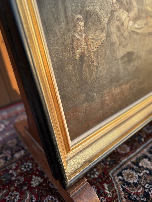 Obraz w drewnianej ramie, matka z dziećmi #9037 Stylowy Węgrów