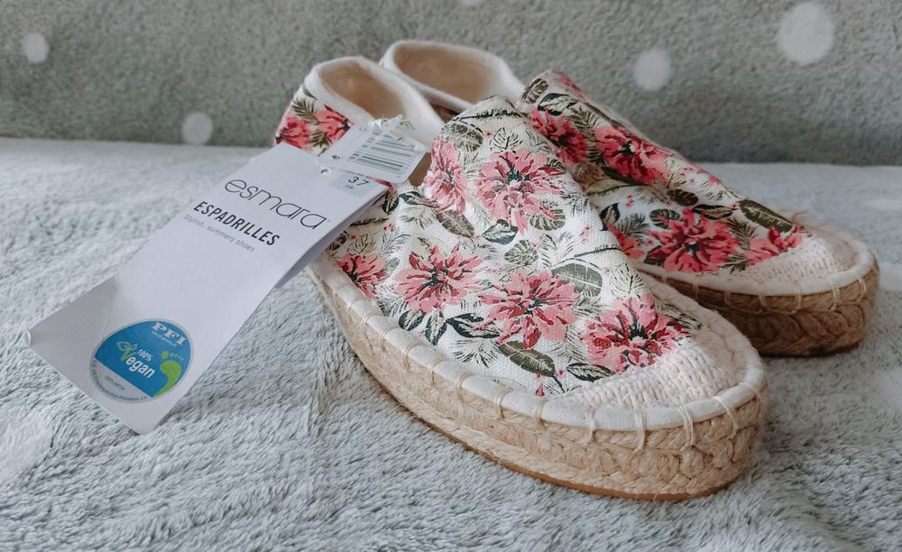 Buty damskie espadryle kwiaty kwiatowe łąka esmara 37 Lidl